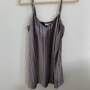 Jack by BB Dakota silver pleated velvet dress